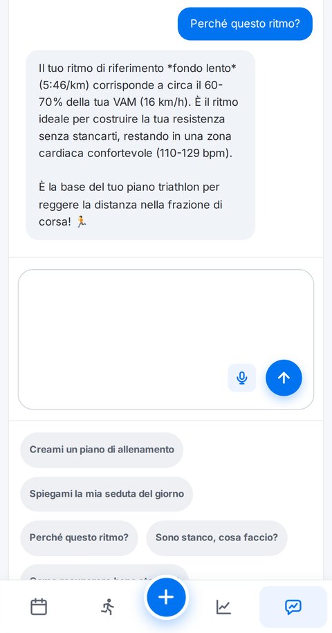 Assistente Trainetic che spiega il ritmo di fondo lento a partire dalla VAM